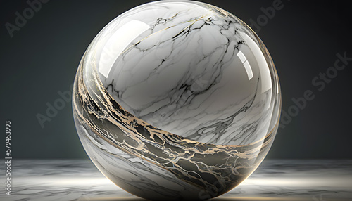marble ball. generative ai