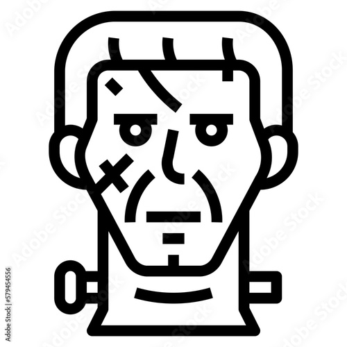frankenstein line icon style