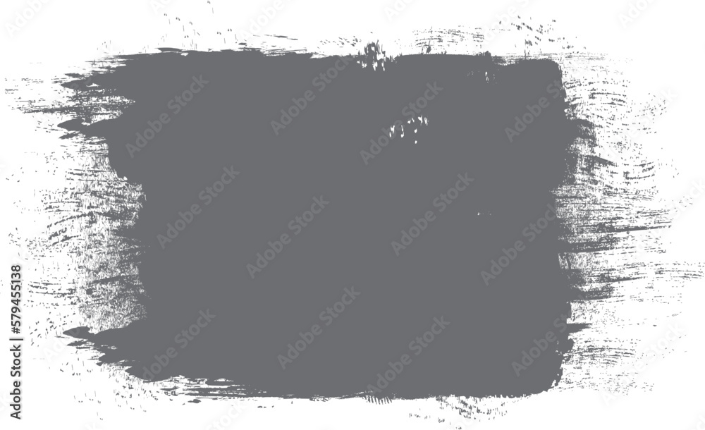 Grey brush stroke isolated on background. Paint brush stroke vector for gray ink paint, grunge design element, dirt banner, watercolor design, dirty texture. Trendy brush stroke, vector illustration