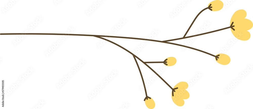 flower branch floral decoration clipart