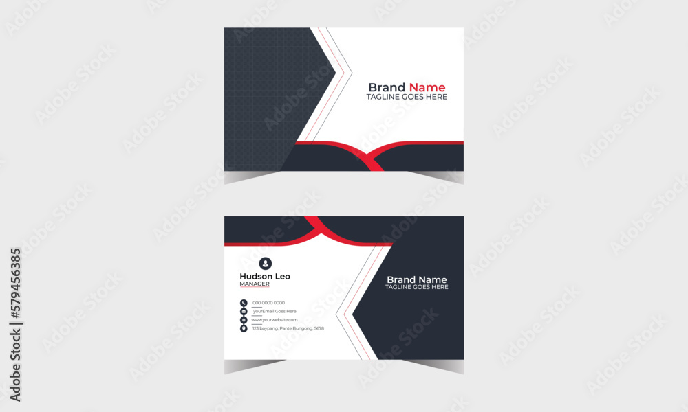 Business card design template, Clean professional business card template, Creative and modern business card  Futuristic business card design. Double-sided creative business card template. 