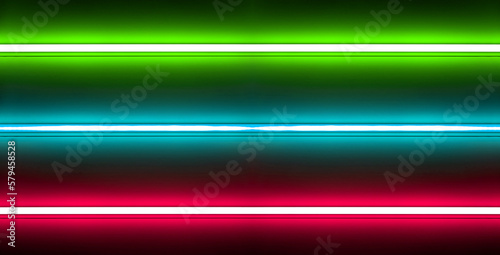 multicolour neon lights, glowing horizontal line