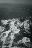 aerial view of the alps with snow