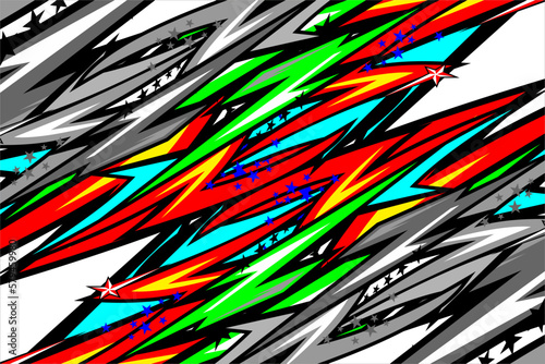 design vector racing background with a unique stripe pattern with a blend of bright colors and gray colors, perfect for your racing design