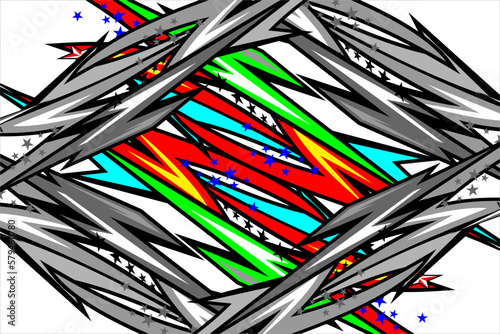 design vector racing background with a unique stripe pattern with a blend of bright colors and gray colors, perfect for your racing design