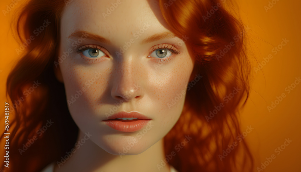 beautiful red-haired woman photo session in the studio beautiful red-haired woman photo session in the studio
