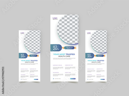 Modern Medical Rollup Banner, business rollup Banner, rollup, print rollup, 