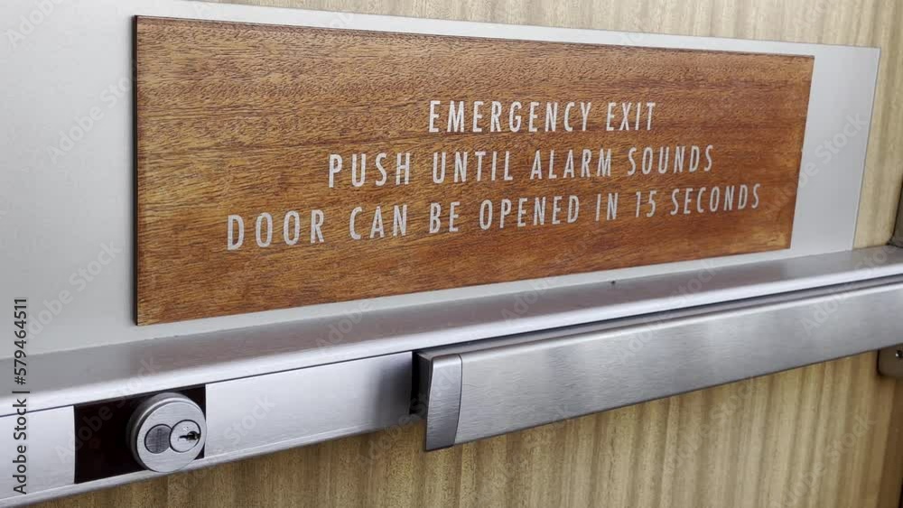 Richmond County Courthouse interior emergency door exit blinking red light