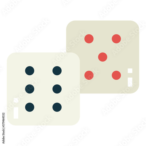 dice flat icon style