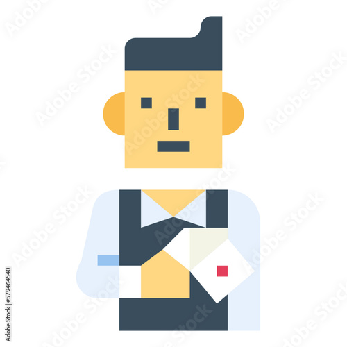 gambler flat icon style