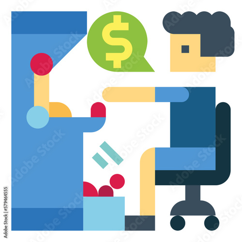 gambler flat icon style