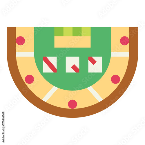gambling table flat icon style