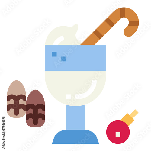 eggnog flat icon style