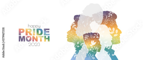 Happy Pride Month 2023 banner.