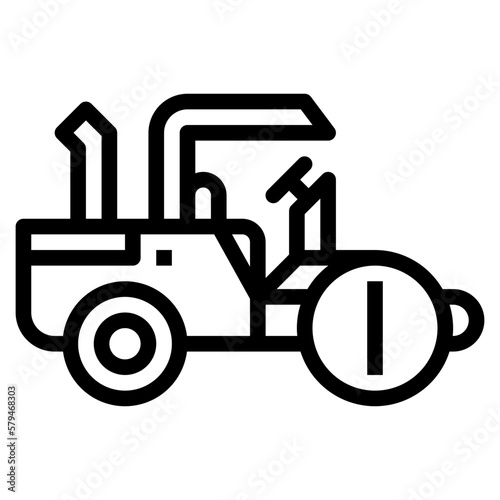 steamroller icon style