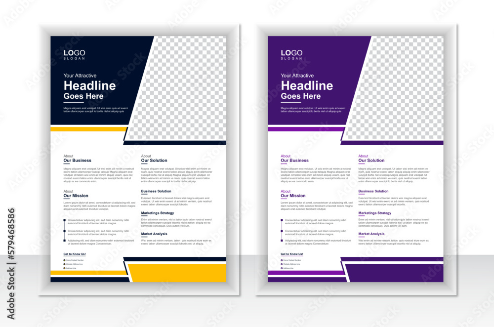 Professional flyer design template in A4 size Professional flyer design template in A4 size