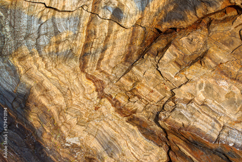 Natural Background of Malibu Layered Rock Formation