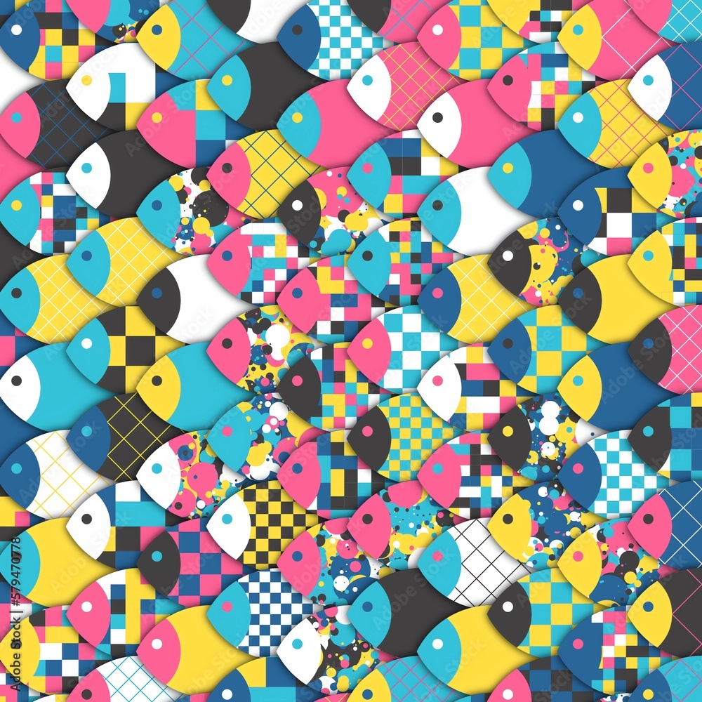 Generative Design Artwork of Abstract Vector Generated Shapes Composition Generative Design Artwork of Abstract Vector Generated Shapes Composition