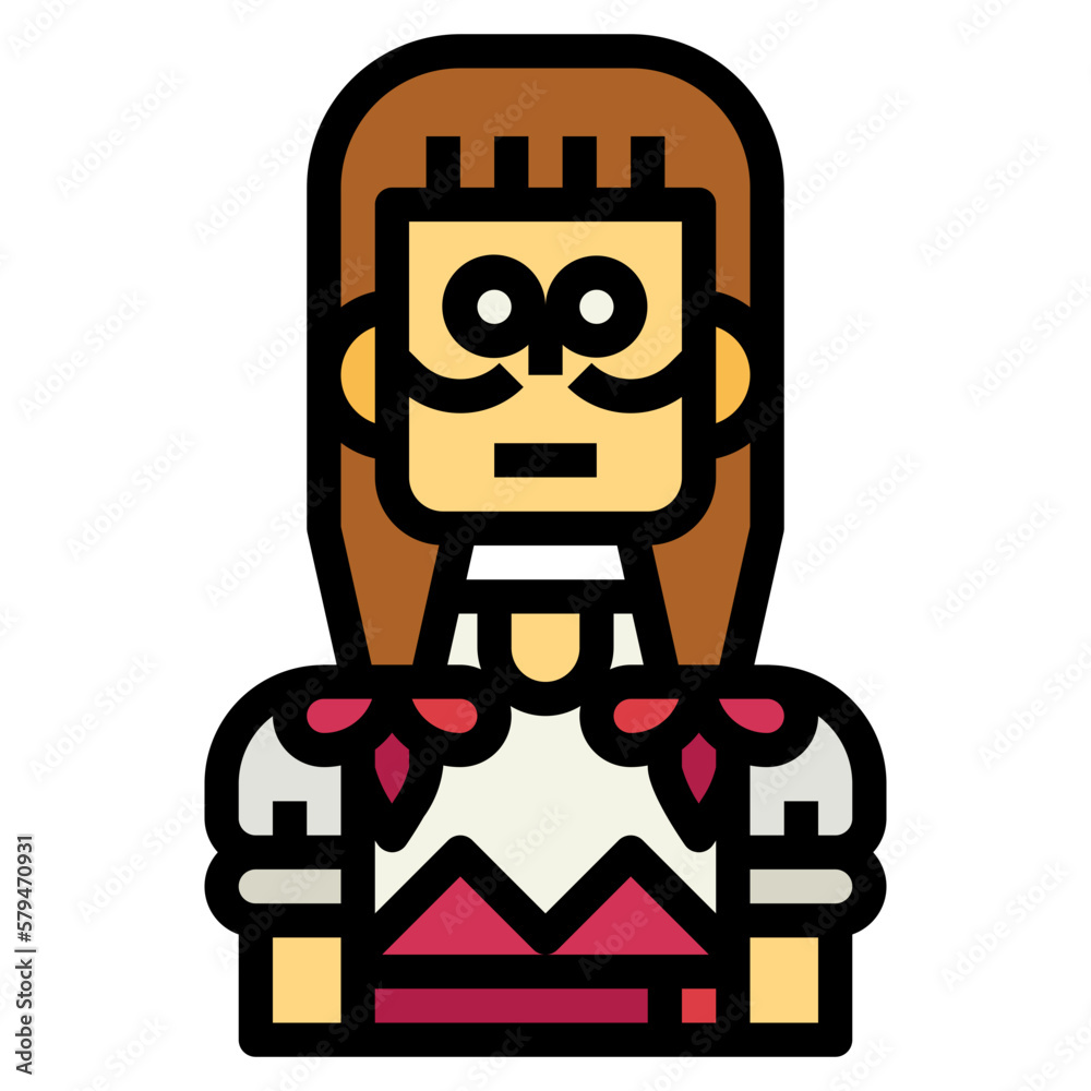 annabelle filled outline icon style annabelle filled outline icon style