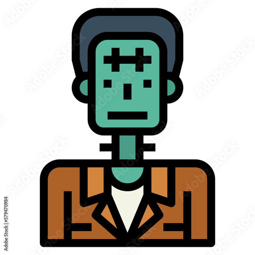 frankenstein filled outline icon style