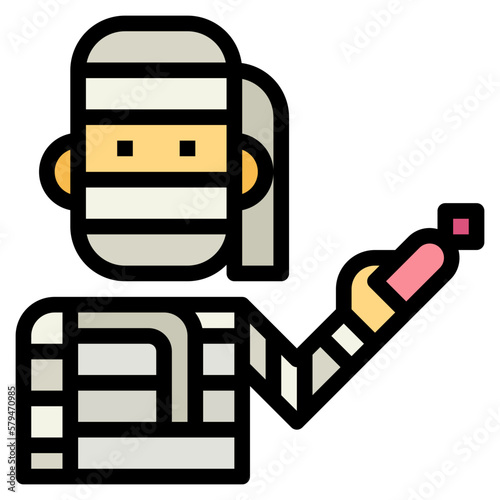mummy filled outline icon style