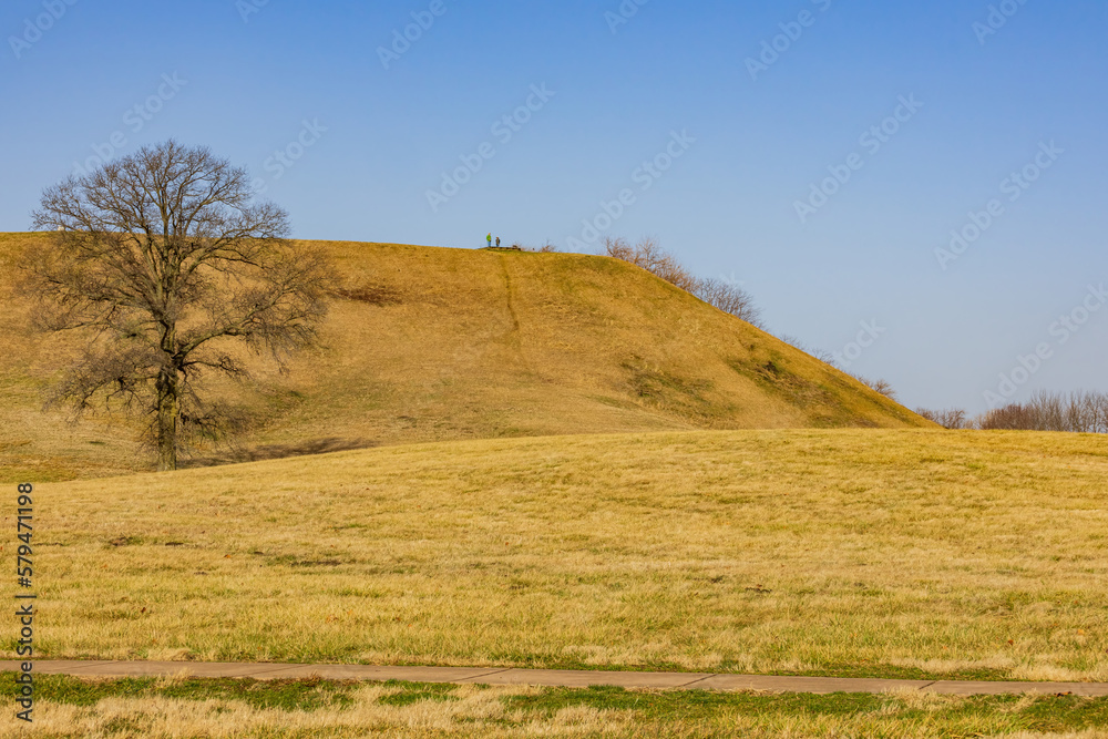 Sunny view of the Cahokia Mounds State Historic Site Sunny view of the Cahokia Mounds State Historic Site