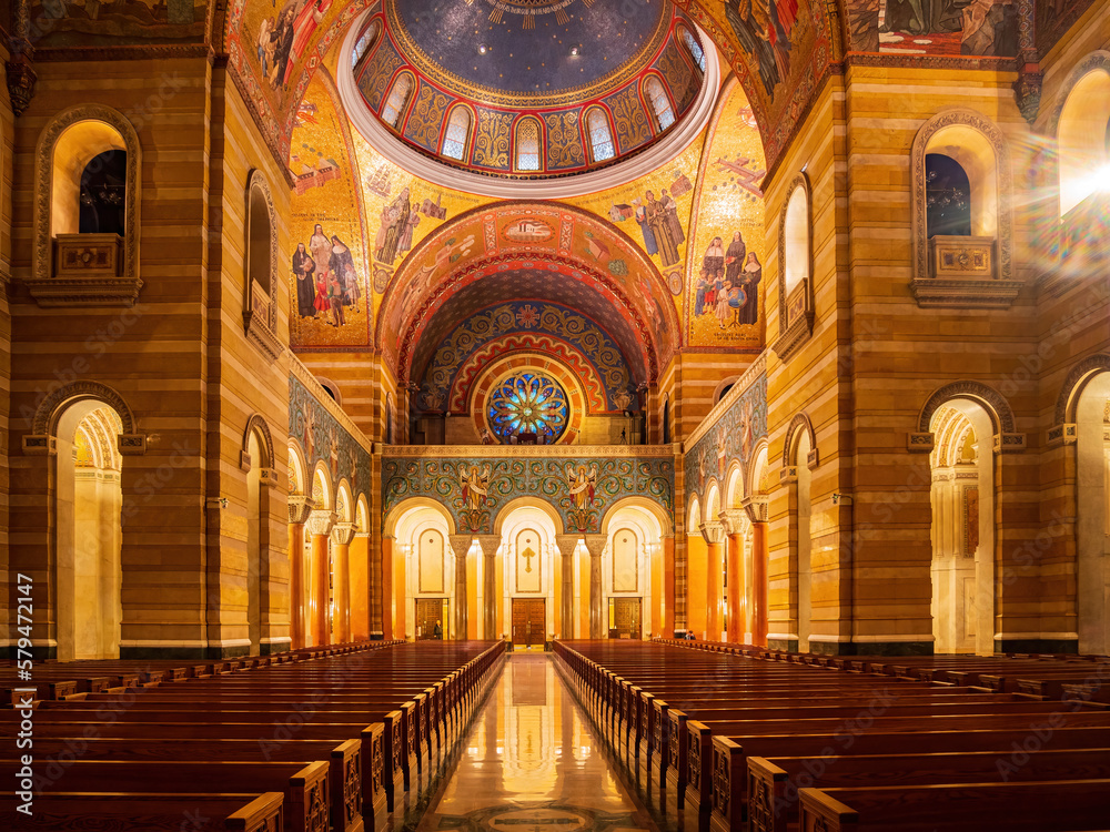 Interior view of the Cathedral Basilica of Saint Louis