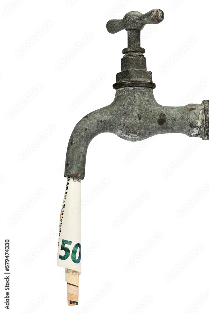 money tap isolated against white background money tap isolated against white background