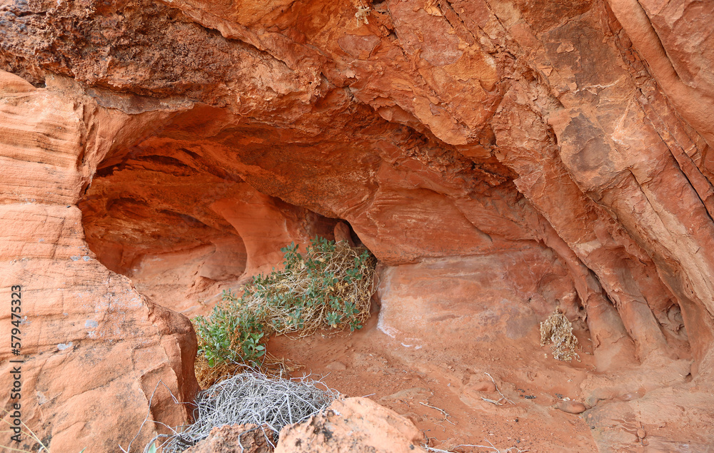 Looking into the cave - Valley of Fire State Park, Nevada