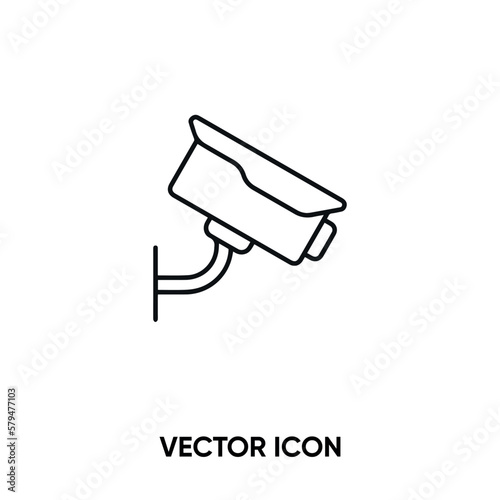 CCTV vector icon . Modern, simple flat vector illustration for website or mobile app.Cctv camera or camera symbol, logo illustration. Pixel perfect vector graphics	