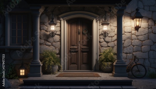 Beautifull stone front door