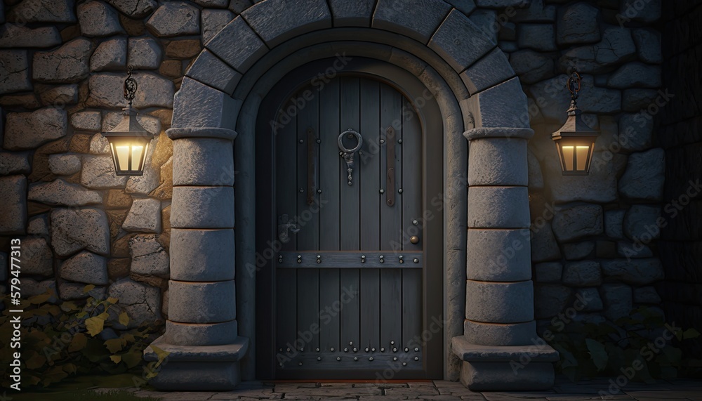 Beautifull stone front door