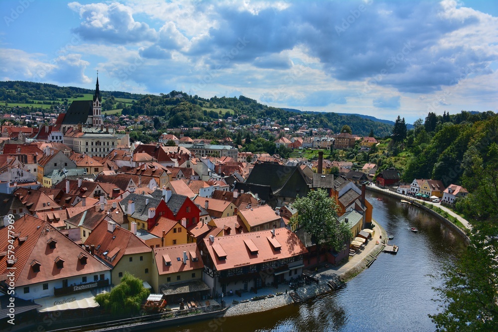 Panorama view of Cesky Krumlov, Czech