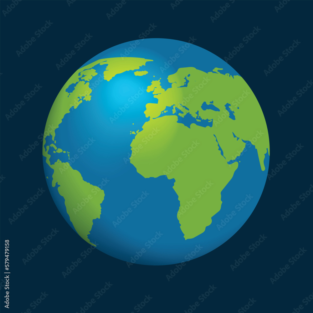 Earth globes isolated background. Flat planet Earth icon. Vector illustration. Earth globes isolated background. Flat planet Earth icon. Vector illustration.