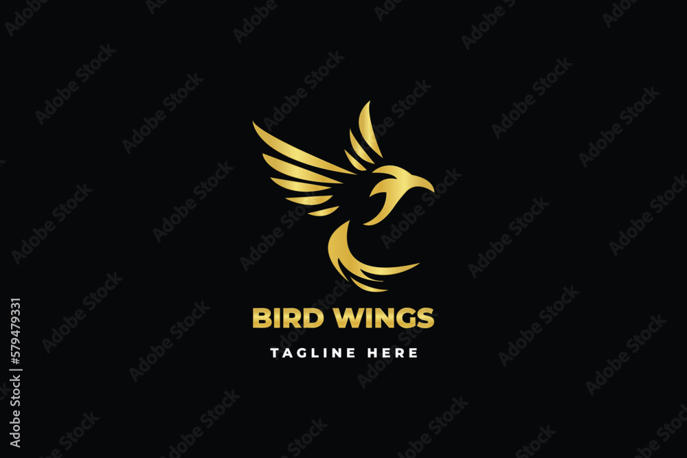 logo with a bird illustration logo with a bird illustration