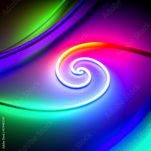 Abstract background with spiral, generative AI