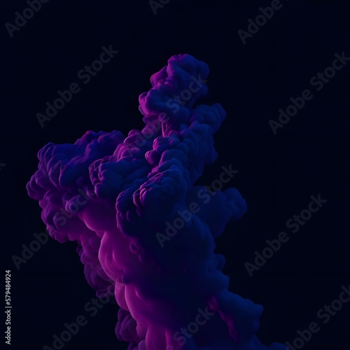 purple and blue smoke 