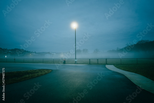 Foggy scene, Charleroi, Pennsylvania photo