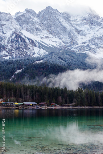 Snowy Alps Mountains and Clear Lake © Екатерина Арцыбашева