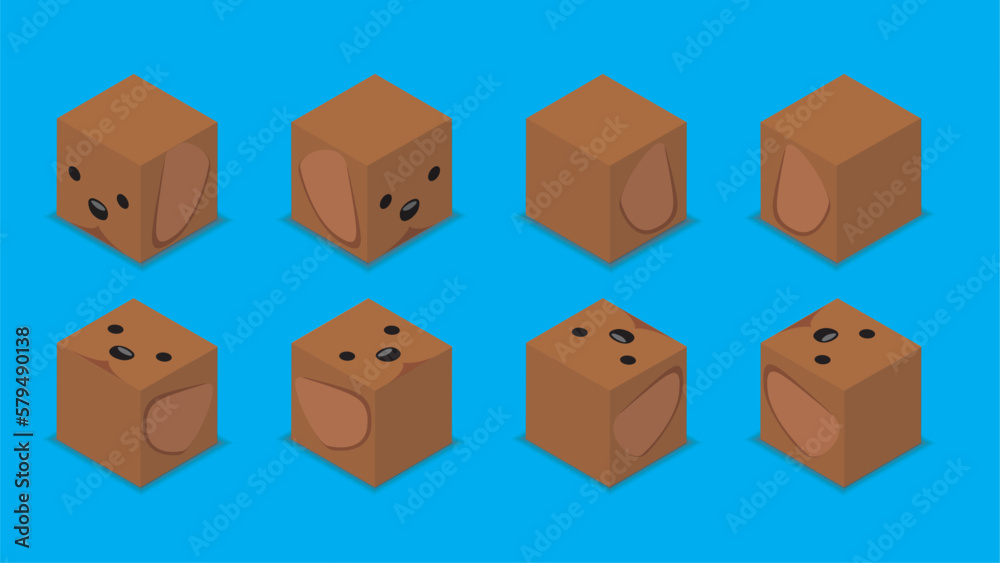 Animal Dice 3D Character Animal Dachshund Dog Cartoon Vector Animal Dice 3D Character Animal Dachshund Dog Cartoon Vector