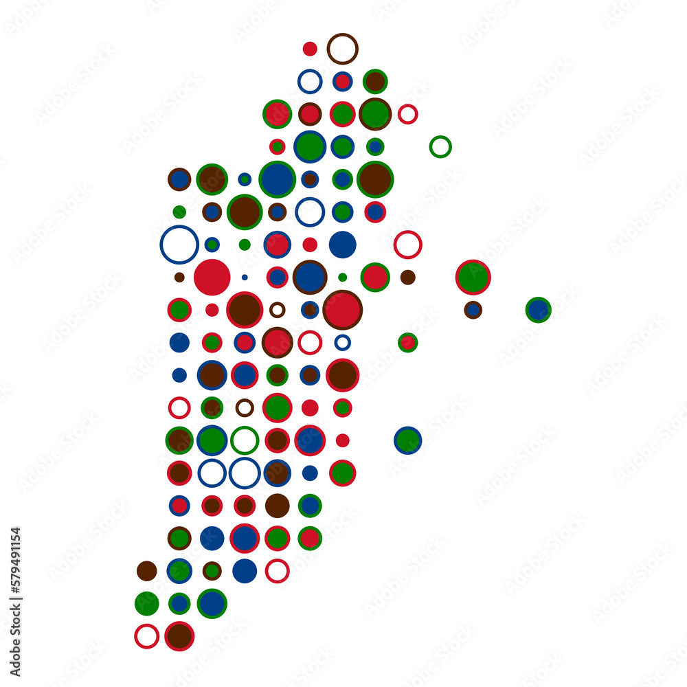 Belize Silhouette Pixelated pattern map illustration Belize Silhouette Pixelated pattern map illustration