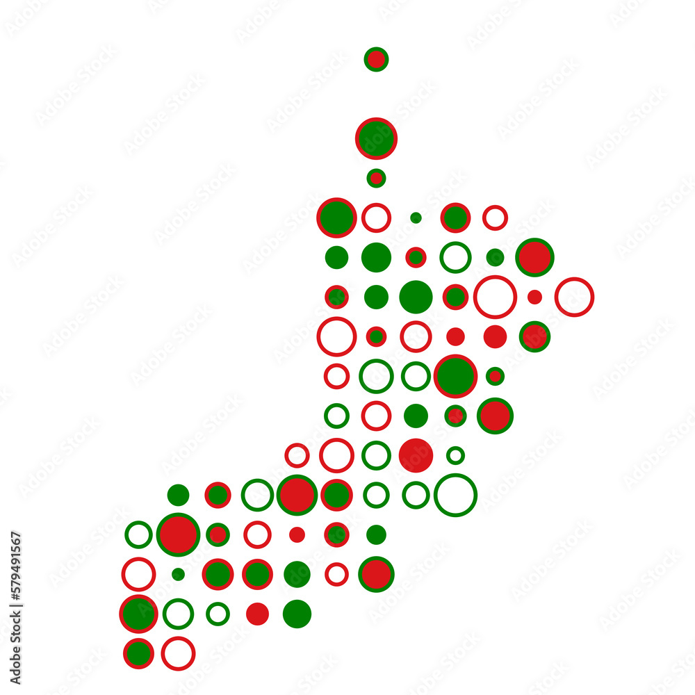 Oman Silhouette Pixelated pattern map illustration