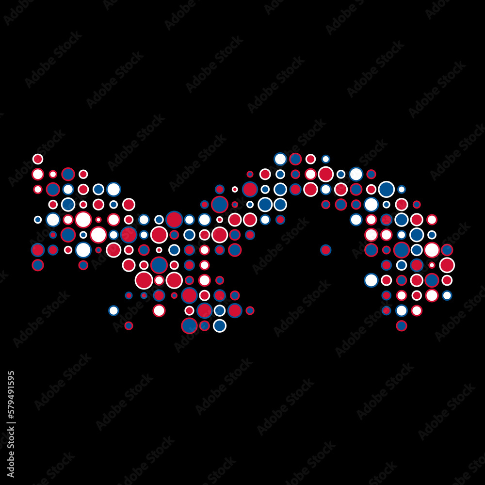 Panama Silhouette Pixelated pattern map illustration Panama Silhouette Pixelated pattern map illustration
