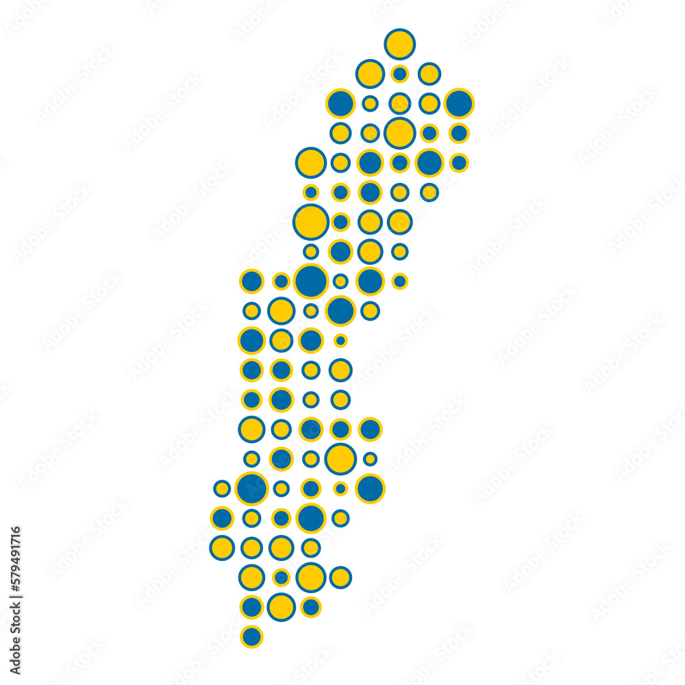 Sweden Silhouette Pixelated pattern map illustration Sweden Silhouette Pixelated pattern map illustration