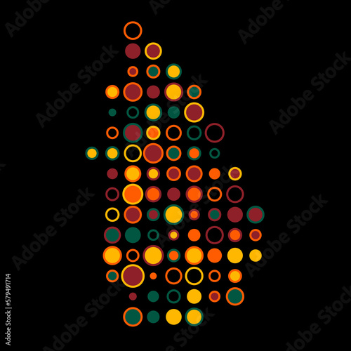Sri lanka Silhouette Pixelated pattern map illustration