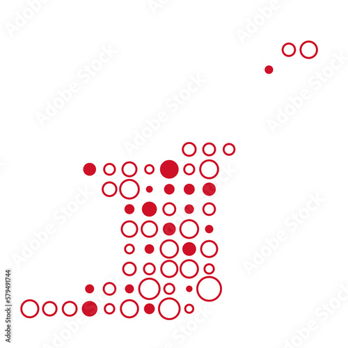 Trinidad and tobago Silhouette Pixelated pattern map illustration