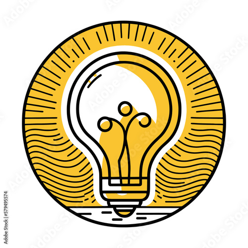 Light Bulb Idea Icon. Vector Illustration EPS10