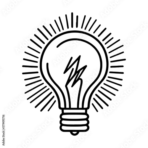 Light Bulb Idea Icon. Vector Illustration EPS10