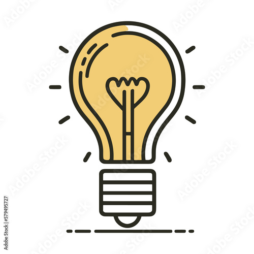 Light Bulb Idea Icon. Vector Illustration EPS10
