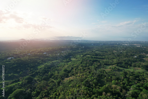 Panorama of Managua Nicaragua  aerial view